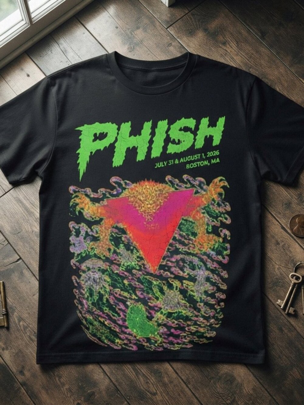 Phis Boston MA July 31 August 1 2016 Tour Graphic Black T-Shirt